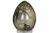 Septarian Dragon Egg Geode ( Lbs) - Black Crystals #124502-2